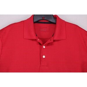 Chaps Mens Red Polo Shirt Large Light Weight Casual Comfort